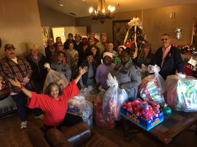 Ellis Unit employees delivering gifts